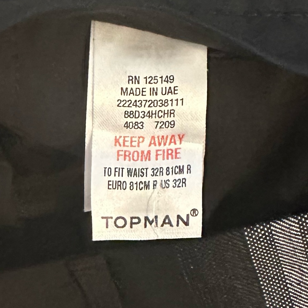 Topman Men’s Check Suit/Dress Pants: Size 32R (32x32) - Picture 11 of 13
